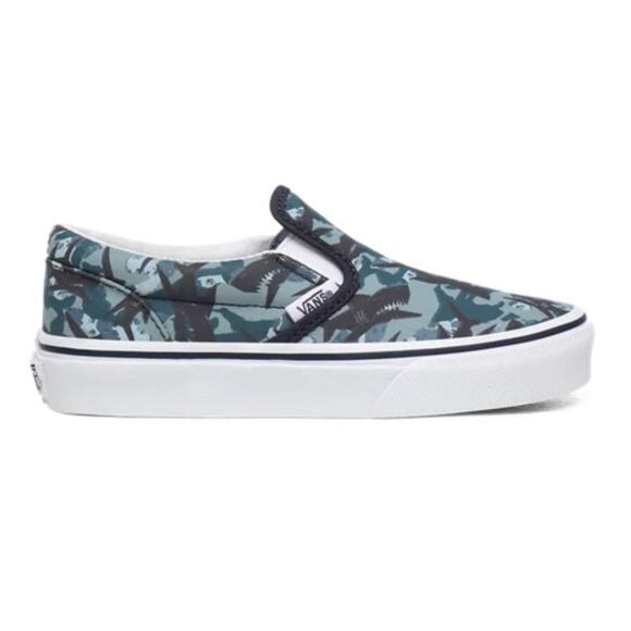 Vans Kids Classic Slip-On Shoe Animal Camo Parisian Night/True White 10.5K NEW - Picture 1 of 11